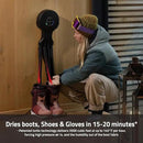 Hedgehog Octopus Portable Heavy Ski Boot Dryer for Work Boots and Shoes, Wall Mounted Fast 2 Pair Shoe Dryer Fan Dries in Minutes, Removes Sweat & Odor, Tornado Mode, Adjustable Heat, Black by CozyNest Decor