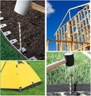 50 Pack - 8" Solid Galvanized Non-Rust Metal Garden Stakes, Spiral Landscape Edging Spikes/Anchors, for Paver Edging, Weed Barriers, Turf, House Construction, Carpentry Nail, Tent, Anchoring Spikes by CozyNest Decor