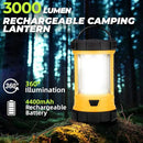Rechargeable Camping Lantern, 3000LM 5 Light Modes Camping Light 4400 Capacity Phone Charger LED Impact-Resistant Flashlight Lantern Portable Waterproof Hurricane Lanterns for Emergency(Orange) by CozyNest Decor
