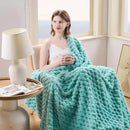 NEWCOSPLAY Super Soft Queen Blanket Sage Green Premium Silky Flannel Fleece 3D Clouds Stylish Jacquard Lightweight Bed Blanket All Season Use 350GSM (Sage Green, Queen(90"x90")) by CozyNest Decor