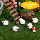 100Pcs Mini White Sheep Miniature Resin Sheep Figurines Cute Little Figurines Fairy Outdoor Moss Ornaments Landscape Figurines Garden DIY Ornament Accessories for Indoor Outdoor by GreenHaven Gardens