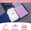 Folding Yoga Travel Pilates Mat Foldable Easy to Carry to Class Beach Park Tear resistant Travel Picnics 4mm Thick 9 Colors by TinyTreasures Baby Boutique