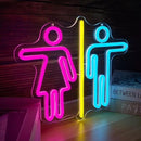 Restroom Neon Signs for Wall Decor Bathroom Neon Sign Dimmable LED Powerd Toilet Light Restroom Signs for Business Ideal for Bathroom, Bar, Hotel, Hospital,Home and Party Decoration(12.9 * 10.6inch) by CozyNest Decor