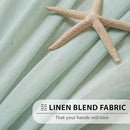 FMFUNCTEX Linen Sheer Curtains for Bedroom, Sage Green Curtains 63 Inch Length for Living Room, Farmhouse French Flax Blend Window Draperies, Rod Pocket 2 Panels Set by CozyNest Decor