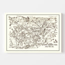 Vintage Map of Yosemite National Park, 1946