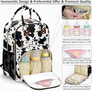 Diaper Bag Backpack for Women with Changing Pad, Baby Bag with Insulated Pockets Multifunctional Diaper Bags For Baby Girl Boy Waterproof Baby Bags For Boys Girls Maternity Bag Cow Print by TinyTreasures Baby Boutique