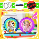 Kids Play Tunnel Tent for Toddler, 2 Pack 6-ft Pop Up Crawl Tunnel Toy for Baby Children or Dog Cat, Collapsible Gift for Boy and Girl Play Tunnel Indoor Outdoor Game (Rainbow Tunnel+Pink Tunnel) by TinyTreasures Baby Boutique