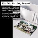 Garcia's Grocery Memory Foam Kitchen Mat Machine Washable Anti-Fatigue Cushion Comfort Bath or Kitchen Rug