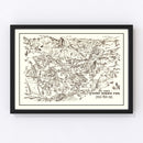 Vintage Map of Yosemite National Park, 1946