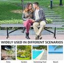 48" L Outdoor Steel Flat Bench, Heavy Duty Metal Park Bench for Outside, Expanded Metal, Commercial Benches Mesh Bench for Shopping Mall, Store, Lawn, Park, Patio, Deck, Garden (Grey, 8FT) by GreenHaven Gardens