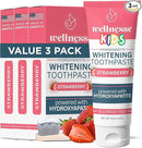 Wellnesse Kids Hydroxyapatite Toothpaste with Xylitol - Fluoride Free Toddler & Children's Natural Toothpaste, Freshens Breath, Sensory-Friendly Oral Care, Vegan, Strawberry Flavor, 4 oz (Pack of 3) by CozyNest Decor