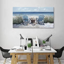 HGUAOA Coastal Wall Art - Large Landscape Wall Pictures for Living Room, Bedroom Pictures, Ocean Beach Artwork, Blue Wall Art, Above Bed Decor, Coastal Landscape Wall Decor, Beach Pinting by CozyNest Decor