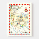 Vintage Guide to America Map, 1945