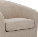 CHITA Swivel Accent Chair, FSC Certified Upholstered Fabric Barrel Chair for Living Room Set of 2, Fully Assembled, Flax Beige by CozyNest Decor
