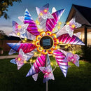 Solar Wind Spinner Outdoor, 360° Metal Large Butterflies Wind Sculpture with Outdoor Kinetic Windmills with Vine String LED Lights for Decor Garden Patio, Lawn & Yard by CozyNest Decor