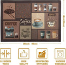 Coffee Theme Placemats Set of 4 Farmhouse Style Brown Linen Fabric Table Mat 12x18 Inch Washable Heat Resistant Non-Slip Place Mats for Home Party Kitchen Dining Decor by CozyNest Decor