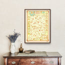Vintage Map of Indiana 1932