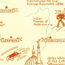 Vintage Map of Indiana 1932