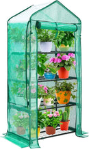 Mini Greenhouse with Screen Roof, Ohuhu Upgraded Portable 4 Tier Small Greenhouses for Outdoors Indoor with Reelable Door, Heavy Duty Plastic Green House for Outside Garden Patio Yard Porch Balcony by GreenHaven Gardens