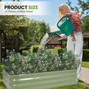 G GOOD GAIN Raised Garden Bed Kit | 2Pcs 4-in-1 Adjustable Galvanized Metal Planter Boxes for Outdoor Vegetables, Flowers Herb | Multiple Sizes (5x3x1ft, 4x4x1ft, 6x2x1ft, 7x1x1ft), Green by GreenHaven Gardens