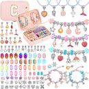 140 PCS Charm Bracelet Making Kit for Girls Age 8-12 Charm Beads for Kids Jewelry Making DIY Bracelet Craft Kit for Girls Valentine Christmas Birthday Gifts with Portable Bracelet Box by TinyTreasures Baby Boutique
