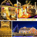 KNONEW 2-Pack 360 LEDs Christmas Net Lights 13ft x 6.6ft Outdoor Mesh Connectable Waterproof 8 Modes & Timer Plug-in Fairy Lights for Bushes Garden Party Wedding Holiday, Warm White by GreenHaven Gardens