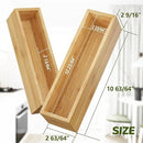 BAMEOS Kitchen Drawer Organizer,Small Silverware Drawer Organizer,Bamboo Utensil Organizer for Bathroom, Dressing Room, Office, Pantry (Natural, 11"x 3") Set of 2 by CozyNest Decor