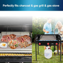 Griddle for Gas Grill Metal Cooking Griddle Pan for Outdoor Gas Grill, 17" x13" Flat Top Plate Skillet Pan Teppanyaki Insert for Weber Charbroil Camp Chef and Charcoal/Electric by GreenHaven Gardens