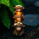 Solar Garden Statues Highland Cow Decoration,Highland Cow Figurine Outdoor Garden Decor Unique Gifts for Women, Mom, Grandma by GreenHaven Gardens
