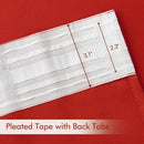 MIULEE Red Back Tab Blackout Curtains 84 Inch Length 2 Panels Set for Living Room Bedroom Privacy, Rod Pocket/Pinch Pleat Thermal Insulated Room Darkening Pleated Light Blocking Drapes by TinyTreasures Baby Boutique