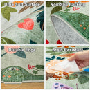 Runner Rug for Entryway: 2x6 Kitchen Rugs Non Slip Washable Ultra-Thin Soft Floral Carpet Indoor Floor Stain Resistant Carpets for Hallway Bedroom Kitchen Laundry Bathroom Dorm Green by TinyTreasures Baby Boutique
