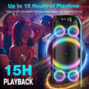 Bluetooth Speaker, 160W Peak Powerful Loud Stereo Sound Deep Bass Wireless Boombox Portable Large Party Speakers with Subwoofer TWS Pairing Dynamic LED Light for Outdoor Camping Backyard Events by TinyTreasures Baby Boutique