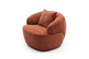 360° Swivel Mid Century Modern Curved 1-Seat Sofa - Orange