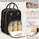 Diaper Bag Backpack for Women with Changing Pad, Baby Bag with Insulated Pockets Multifunctional Diaper Bags For Baby Girl Boy Waterproof Baby Bags For Boys Girls Maternity Bag Black by TinyTreasures Baby Boutique