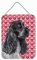 Cocker Spaniel Valentine's Love Aluminium Metal Wall or Door Hanging Prints