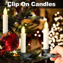 LED Christmas Candles, Flickering Clip on Candles for Christmas Tree, Battery Operated with Remote Timer, Warm White Light, Flameless Taper Candles for Home Christmas Decor, Set of 30 by GreenHaven Gardens