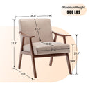 Mid Century Modern Accent Chair With Solid Wood Frame And Extra Thick Backrest by Unique Piece Furniture