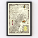 Vintage Map of New Orleans, Louisiana 1930