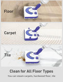 Professional Steam Mop Cleaner, 1300W Floor Steamer with Detergent Chamber, 25S Heat Up, Lightweight Steamer for Cleaning with 2 Washable Pads, Safe for Tiles, Upholstery, Carpet, Hardwood by CozyNest Decor