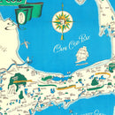 Vintage Map of Cape Cod, 1940