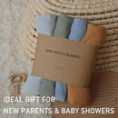 Muslin Swaddle Blankets for Baby Girls and Boys, 4 Pack Breathable and Skin-Friendly Newborn Receiving Blanket, 100% Cotton Swaddle Wrap, Essentials Infant Shower Items, Toddler Gift by TinyTreasures Baby Boutique