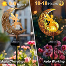 YJFWAL Garden Solar Lights Pathway Stake Lights Moon Fairy Glass Globe with Angel Decor, Gifts for Mom Grandma Friends, Outdoor Decor Light Waterproof for Walkway, Yard, Patio or Garden (Warm White) by CozyNest Decor