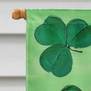 St Patrick's Day Fleur de lis House Flag 28x40 Porch Sleeve Pole Decorative Outside Yard Banner Artwork Wall Hanging, Polyester