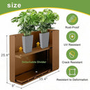 FENCY Metal Rectangular Planter Box for Outdoor - Large Planters with Drainage Holes (35.4" L x 9" W x 25.6" H, Brown) by CozyNest Decor