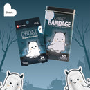 BioSwiss Bandages, Halloween Ghost Shaped Self Adhesive Bandage, Latex Free Sterile Wound Care, Fun First Aid Kit Supplies for Kids, 50 Count by TinyTreasures Baby Boutique