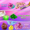 DIY Slime Kit for Girls, Galaxy & Glow in The Dark Slime Making Kit for Kids 6-12, Glimmer Crunchy, Butter & Cloud Slime Kit with Add-ins, Foam Balls, Charms, Glitters, Gift Toys for Boys Girls by TinyTreasures Baby Boutique