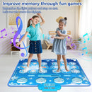 Kids Dance Mat Toys - 2-Player Dance Pad Gifts for Girls Boys Toddlers 3 4 5 6 7 8 9 + Year Old Electronic Dancing Mat Floor Games Toy with Music Light Christmas Birthday Gift (Frozen Blue) by TinyTreasures Baby Boutique