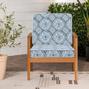 LVTXIII Patio Chair Cushions 22"x22"x3", Water-Repellent Outdoor Seat Cushions for Patio Furniture, Square Chair Pads with Ties for Home Garden Decoration, Set of 2, Medallion Blue by GreenHaven Gardens
