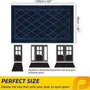 JSEI Dirt Trapper Door Mat 36"x60", Non-Slip Washable Entryway Mats, Dog Door Mat, Stain Resistant and Absorbent Floor Mats, Low Profile Welcome Mat for Front Back Door, Navy Blue by CozyNest Decor