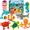 Craftorama Sewing Kit for Kids, Fun and Educational Sea Animal Craft Set for Boys and Girls Age 7-12, Sew Your Own Felt Animals Craft Kit for Beginners, 165 Piece Set by TinyTreasures Baby Boutique